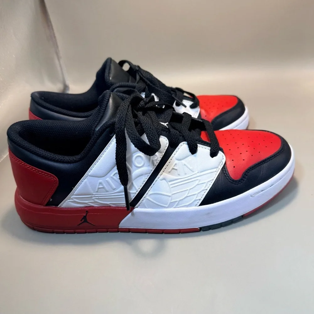 Kids Nike Air Jordan Nu Retro 1 Low Varsity Red/Black/White Size 7